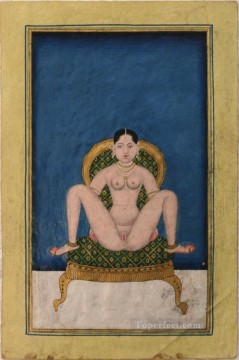 禁断とセクシー Painting - Kalpa Sutra または Koka Shastra 写本のアーサナ 4 セクシー